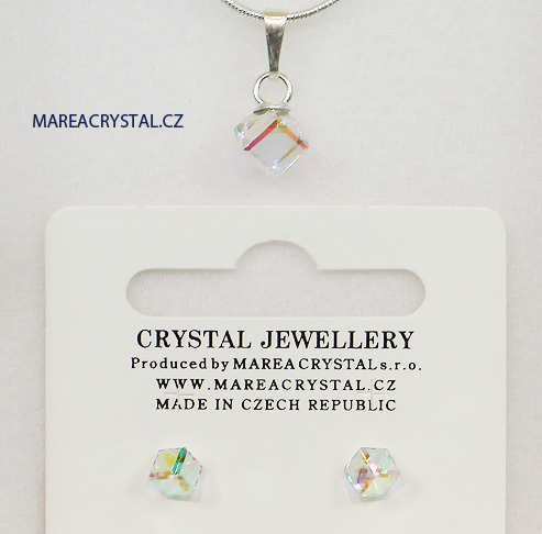Souprava se Swarovski ELEMENTS Kostičky 