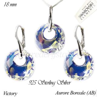 Stříbrná Souprava se Swarovski  ELEMENTS Victory