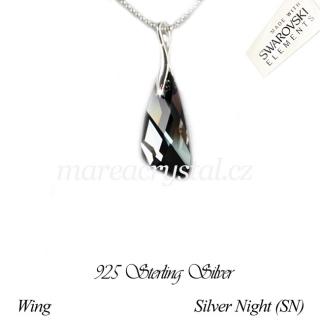 Stříbrný Náhrdelník se Swarovski ELEMENTS Wing