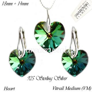 Stříbrná Souprava se Swarovski ELEMENTS Heart