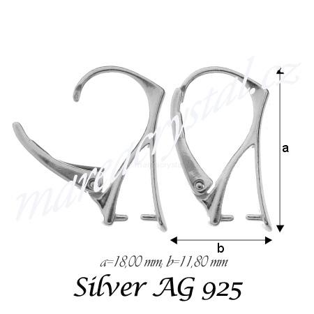 Stříbrná souprava s krystaly Kapka Silver Night