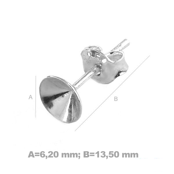 Stříbrné náušnice s krystaly Rivoli Light Sapphire