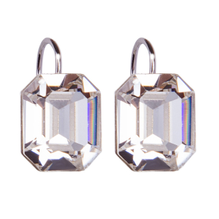 Stříbrné náušnice s krystaly Octagon Crystal