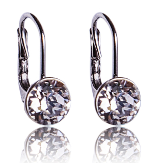 Stříbrné náušnice s krystaly Chaton Crystal