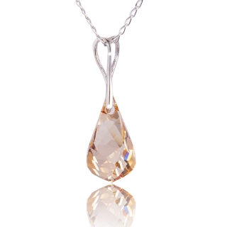 Náhrdelník s krystaly Helix Golden Shadow