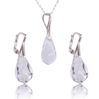Stříbrná souprava s krystaly Helix Crystal
