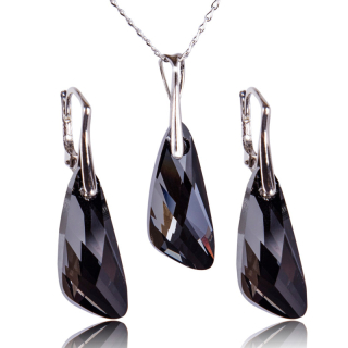 Stříbrná souprava s krystaly Wing Silver Night