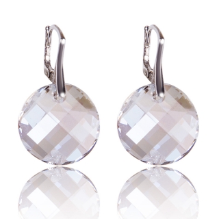Stříbrné náušnice s krystaly Twist Moonlight