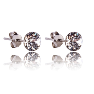 Stříbrné náušnice s krystaly Chaton Crystal