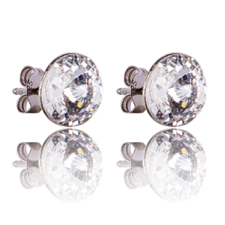 Stříbrné náušnice s krystaly Rivoli Crystal