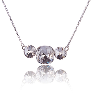 Náhrdelník Square + Rivoli s krystaly 