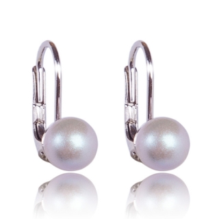 Stříbrné náušnice s perlami Grey Pearl