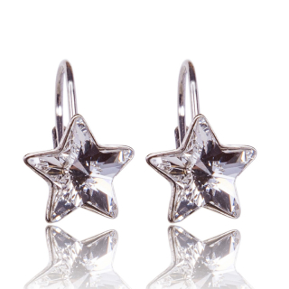 Stříbrné náušnice s krystaly Star visací Crystal