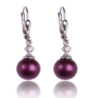 Stříbrné náušnice s Perlami Elderberry Pearl