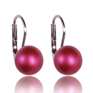 Stříbrné náušnice s Perlami Mulberry Pink Pearl