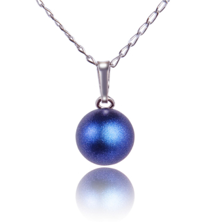 Stříbrný přívěšek s perlou Dark Blue Pearl 