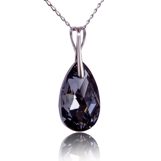 Náhrdelník s krystalem Kapka Silver Night