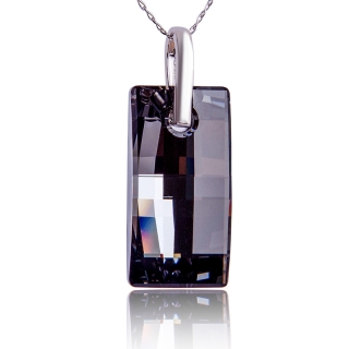 Náhrdelník s krystalem Urban Silver Night