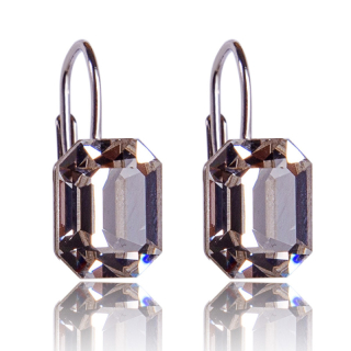 Stříbrné náušnice s krystaly Octagon Crystal