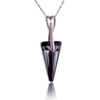 Náhrdelník s krystalem Spike Silver Night