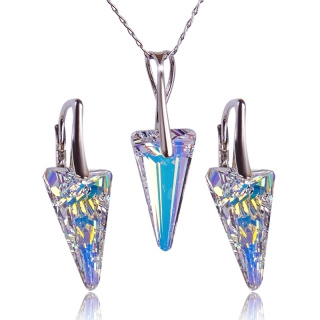 Stříbrná souprava s krystaly Spike Aurore Boreale