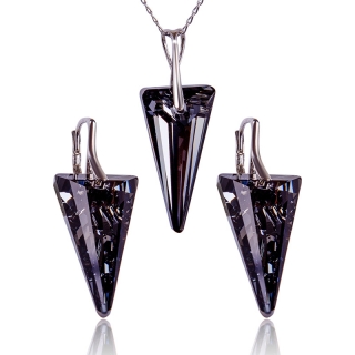 Stříbrná souprava s krystaly Spike Silver Night