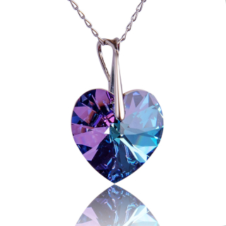 Náhrdelník s krystalem srdíčko Vitrail Light