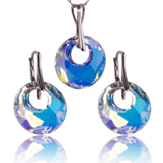 Stříbrná souprava s krystaly Victory Aurore Boreale