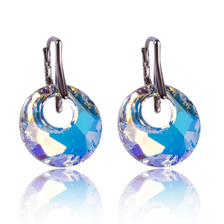 Stříbrné náušnice s krystaly Victory Aurore Boreale