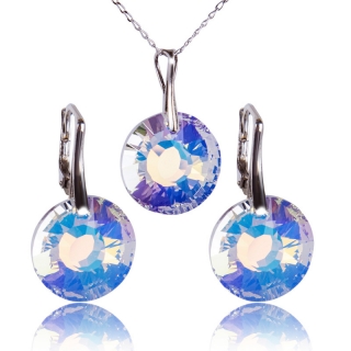 Stříbrná souprava s krystaly Sun Aurore Boreale